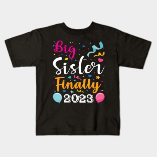 Big Sister Finally 2023 Kids T-Shirt